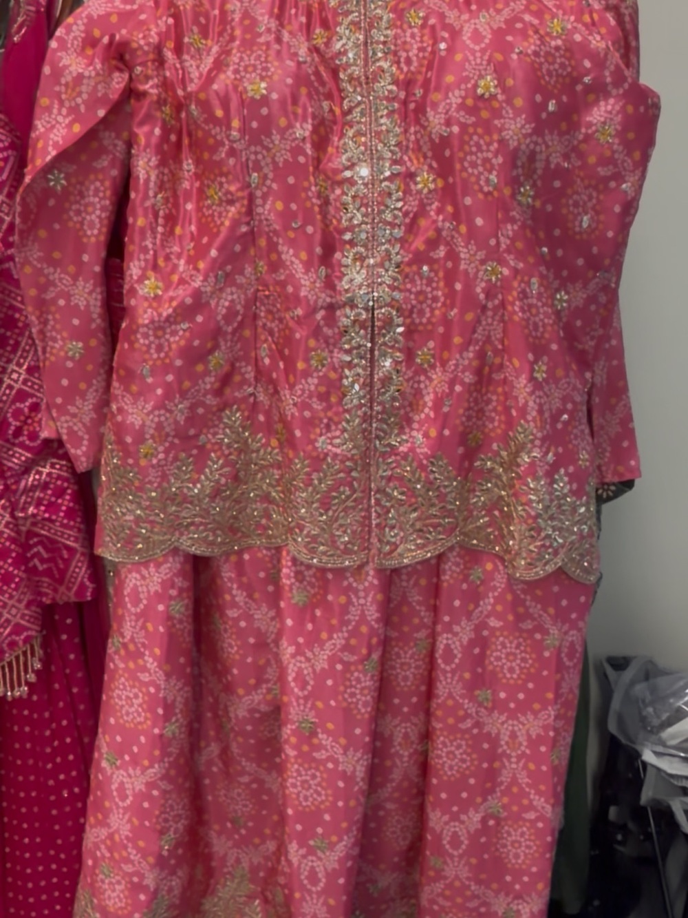 Girls Pink Floral Embroidered Party Dress